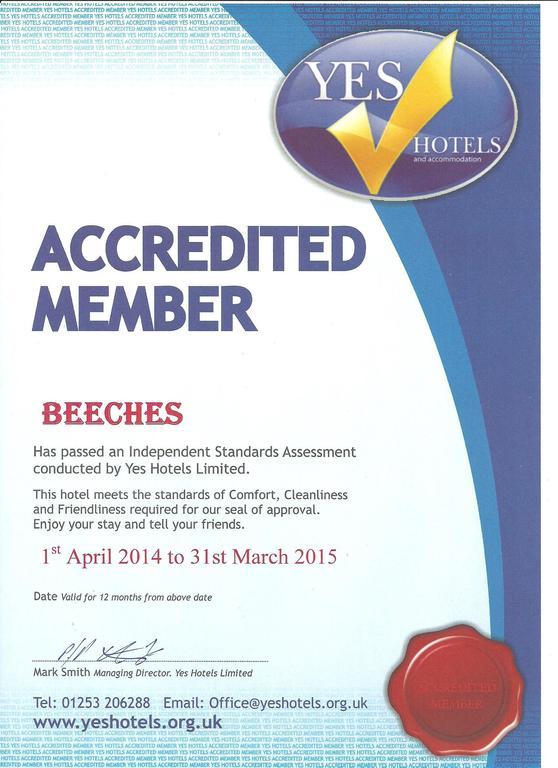 Beeches Hotel Blackpool Extérieur photo